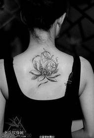 Classic bergamot lotus tattoo pattern