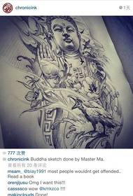 Manuskriptfoto fan Buddha tattoo