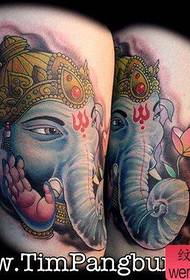 a classic and handsome elephant tattoo pattern
