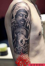 vyzbrojte populárnu sochu chladného kameňa so vzorom tetovania Budhu