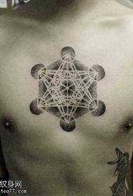 Patró clàssic popular del tatuatge d'estrelles de sis puntes