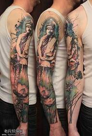 arm abstract Buddha tattoo pattern