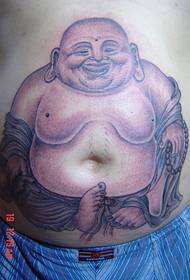 Maitreya mosoly ül a hason