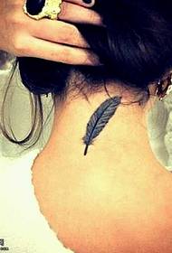 Neck feather tattoo pattern