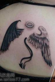 Назад мода поп-демон крила татуювання візерунок