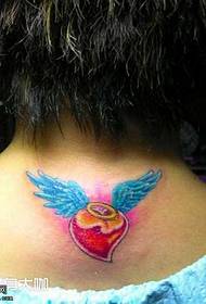 Wzór tatuażu z powrotem Love Wings