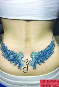 красива талия красива татуировка крила модел