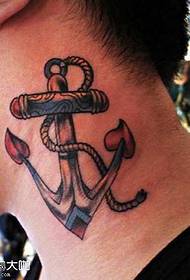 Tattoo forma collum anchora