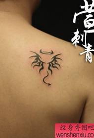 popular classic shoulder totem wings tattoo pattern
