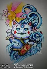 Desen ki gen kapasite chans chat maniskri modèl tatoo