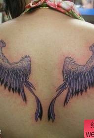 girls back beautiful fashion wings tattoo pattern