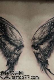 beauty waist butterfly wings tattoo pattern
