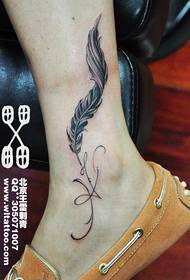 beauty legs beautiful fashion feather tattoo pattern