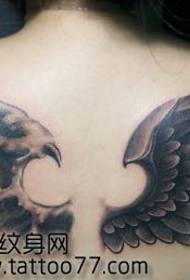 hrbtni angel demon Vzorec tatoo krila