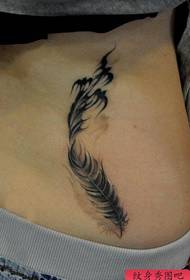 magagandang balahibo magandang feathered lunok tattoo pattern