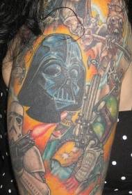 Tatuaje en cor de ombreiro Star Wars