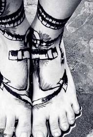 Padrão de tatuagem de âncora de pé