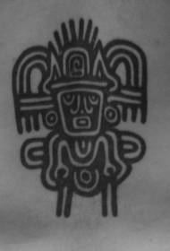 Aztec tribal art tattoo pattern