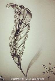 Sketch feather tattoo manuscript picture