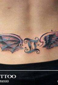 beautiful angel and demon wings tattoo pattern on the back