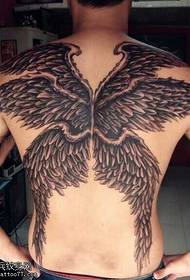 back six wings tattoo pattern