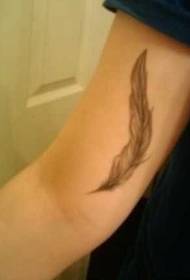 man arm flutter feather beautiful tattoo pattern