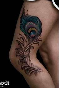 Vzor tetovania nôh peria