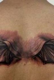 boys handsome back demon wings tattoo pattern