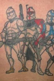 Kol rengi yıldız savaşları stormtrooper dövme resmi
