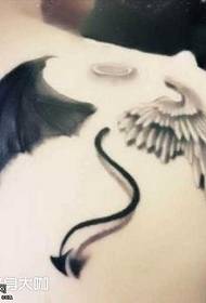 Shoulder Devil Angel Wings Tattoo pattern