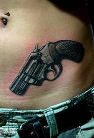 Midja pistol tatuering mönster