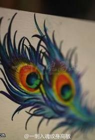 Color feather tattoo manuscript picture