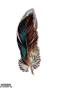 Manuscript personality feather tattoo pattern