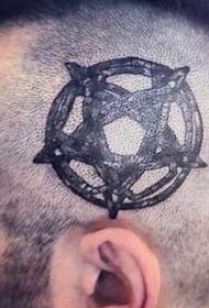 Tauira tattoo pentagram upoko