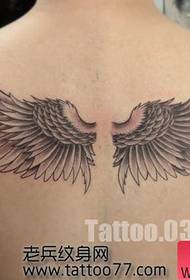 back fashion popular wings tattoo pattern