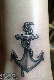 Foot anchor tattoo pattern