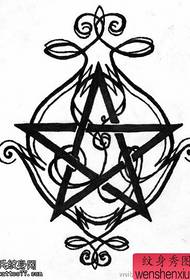 Ma tattoo anoratidzira, kurudzira pentagram tattoo manuscript