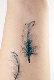 Pols prachtich goed útsicht feather tattoo patroan