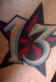 Цвет руки счастливый номер тринадцать татуировки