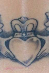 Waist love and clover tattoo pattern