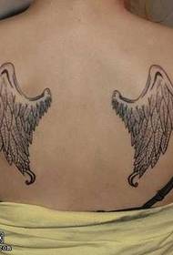 Terug Black Wing Tattoo patroon