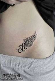 Belly feather tattoo pattern