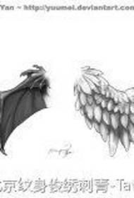 tattoo figure recommended a black and white sketch wings tattoo manuscript works