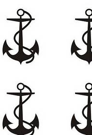 Simple anchor tattoo manuscript pattern recommended picture