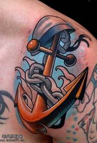 Pretty anchor tattoo pattern