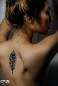 back feather tattoo pattern