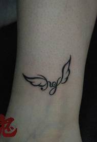djevojke noge mali Totem krila tetovaža uzorak