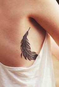 froulike ribben elegant frisse feather tattoo patroan