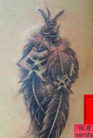pero uzorak tetovaža: leđa pero tetovaža uzorak slika tetovaža