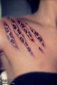 Shoulder leopard tattoo pattern